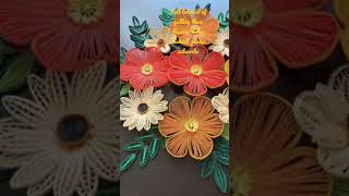 Quilling Flowers with Husking Board and Crimper diycrafts viral quilling shorts trending diy [upl. by Henden159]