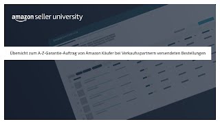 Übersicht zum AZGarantieAuftrag von Amazon Käufer bei Verkaufsspartnern versendeten Bestellungen [upl. by Lehcnom]
