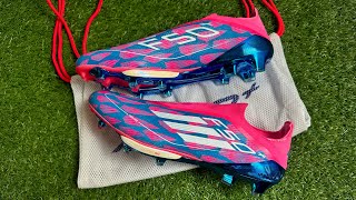 Unboxing amp Testing F50 FIRM GROUND BOOTS 💖💖💖 [upl. by Arakat]