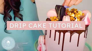 How To Decorate A Drip Cake  Georgias Cakes [upl. by Anchie]