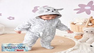 SHEIN Newborn Baby Girl Cozy Warm Plush Hooded Romper With Leopard Print Review [upl. by Gemmell583]