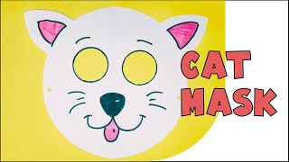 easy cat face mask making  cat mask for kids [upl. by Earleen812]