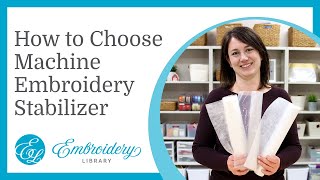 How to Choose Machine Embroidery Stabilizer [upl. by Frederik44]