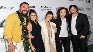 Jason Momoa and Kids at Common Ground Premiere [upl. by Iatnahs]