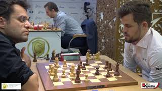 A queen blunder by a 2784 GM  Levon Aronian vs Magnus Carlsen [upl. by Euqinobe624]