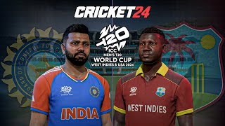 Hardik Pandya 😎  India vs West Indies  T20 World Cup 2024  Cricket 24 3 [upl. by Halliday]