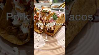 SLOW COOKED PORK BIRRIA TACOS🚨🌮w Mango Chili Lime Salsa🥭🌶️🍋‍🟩 birriatacos fyp foodie [upl. by Mccourt656]