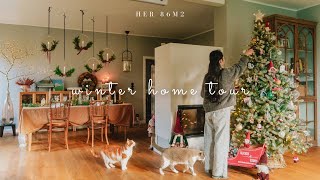 163 Winter home tour  easy christmas decorations idea  snowy days in the countryside 🎄 [upl. by Orgel]