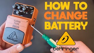 How To Change A Behringer Pedal Battery EASY [upl. by Dagnah]