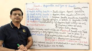 Diabetes Mellitus Part04 Preparation and Types of Insulin  Insulin  Antidiabetic Drugs [upl. by Reilly]