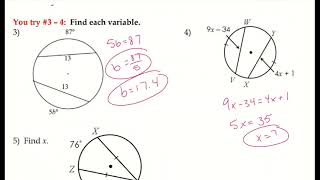 103 Chords and Tangent Segments in Circles [upl. by Sheffie]