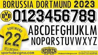 Puma BVB BORUSSIA DORTMUND 202223 Font Free Download by Sports DesignssDownload Free Football Font [upl. by Rika402]