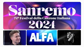 Sanremo 2024 quotAlfaquot uno dei 30 Big che parteciperanno al 74° Festival di Sanremo 2024 sanremo lvs [upl. by Zerline]