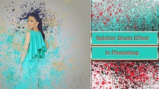 Splatter Brush Effect In Photoshop [upl. by Palla]