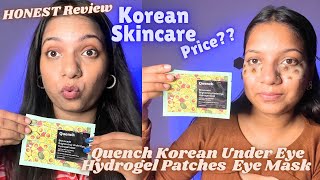 Quench Bravocado Brightening Under Eye Hydrogel Mask Review  Quench Korean Under Eye Hydrogel Mask [upl. by Anairt]