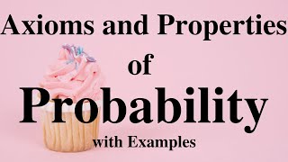 Axioms and Properties of Probability [upl. by Akiria]