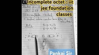 Incomplete octet  IIT JEE FOUNDATION CLASSES BY PANKAJ SIR scienceclassespankajsir2590 [upl. by Krute568]