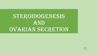 14steroidogenesis and ovarian secretion [upl. by Yatnuahs]