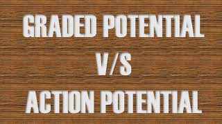 Graded Potential VS Action Potential [upl. by Ldnek]