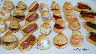 PETIT CHOUX NAVIDEÑOS🎅🎄 7 sabores Aperitivo navideño [upl. by Eirhtug709]