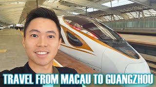 China bullet train from Macau to GuangZhou  Travelling from Zhuhai to GuangZhou on FuXing Train [upl. by Zinah822]