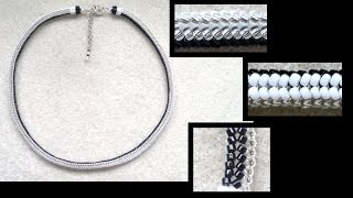 Stitch nr 9 Herringbone round stitch with miyuki beads beading tutorial [upl. by Naida]