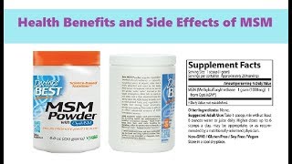 Health Benefits And Side Effects Of Msm Supplement​ [upl. by Orwin]