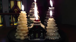 Snowy Church Diorama Candles TimeLapse [upl. by Liatris]