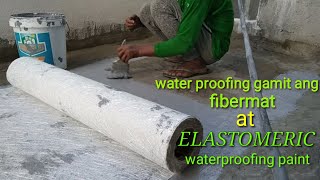 actual waterproofing use fibermat and ELASTOMERIC waterproofing paint [upl. by Sumner]