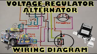 VOLTAGE REGULATOR ALTERNATOR WIRING DIAGRAM PASS JEEP OWNER TOYOTA REVO AND ANY OLD MODEL CARS [upl. by Akoek]