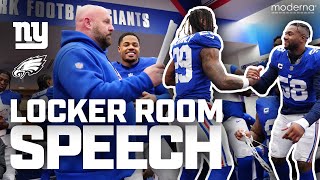 Postgame Locker Room Speech Coach Brian Daboll Sterling Shepard  Week 18 Season Finale Win [upl. by Brok464]