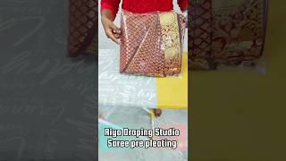 Saree PrePleating amp folding l saree draping in tamil l TirupurSareeDrapist trending shorts [upl. by Jerrol]