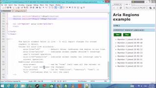 HTML5ARIA REGION CONTROL with Example [upl. by Eenej]