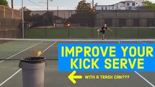 Tennis Kick Serve 1 Drill That Will Help Your Serve Bounce Higher [upl. by Eenitsed]