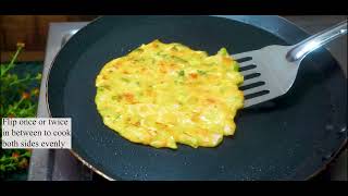 Moong Dal Chillawith Vegetables  Moong Dal Dheela  Moong Dal ka Chilla  Quick Easy Veg Breakfast [upl. by Claudie]