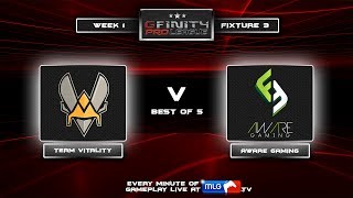 Gfinity Pro League Aware Gaming vs Team Vitality Map 1  Fixture 1 [upl. by Nomor924]