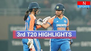 India women vs west indies women 3rd T20 Highlights 2024 l ind vs wi womens highlights today l bcci [upl. by Sihunn]