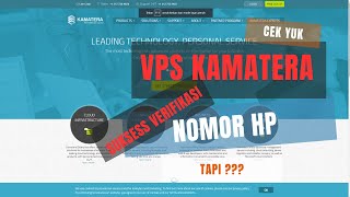 VPS GRATIS KAMATERA SUKSES VERIFIKASI NOMOR HP PAKAI NOMOR ONLINE GRATIS TAPI TERNYATA APA [upl. by Thornton]