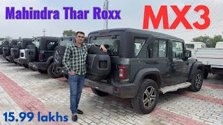 Mahindra Thar Roxx MX3 VS MX5 Variant🔥Diesel Manual 4X2  Full Detailed Review  2nd Base Model [upl. by Isa]