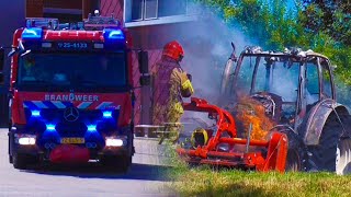 trekker brand in Almere brandweer Almere Veluws kant 25 4133 met spoed [upl. by Aivuy]