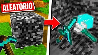 ¡ROMPER BEDROCK es ALEATORIO ¿QUÉ OBJETO DARÁ 💎😱 MINECRAFT es ALEATORIO [upl. by Doner]