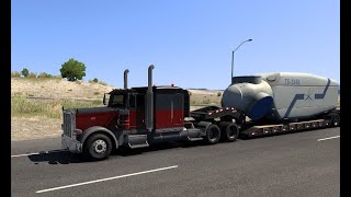 Turbina eólica pesada transportada con un peterbilt 389 AMERICAN TRUCK SIMULATOR [upl. by Hamner521]