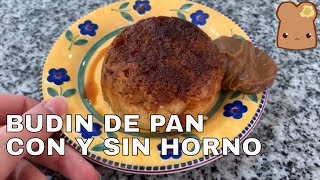 Como hacer budin de pan sin horno  Porciones individuales  Rápido y fácil [upl. by Yttak]