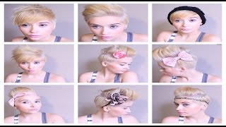 HAIR Tutorial How To ROCK 6 Different Pixie Styles [upl. by Altheta]