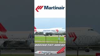 Takeoff of the powerful Martinair Cargo Jumbo 747400 part I [upl. by Nnitsuj507]