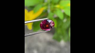 365 carats  Oval Shaped Rhodolite Garnet  Malawi Gemstone viral gemstone shorts [upl. by Nodarse63]