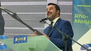 MATTEO SALVINI ALL’INAUGURAZIONE DEL PROLUNGAMENTO DELLA TANGENZIALE NORD DI MILANO [upl. by Trinl295]