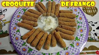 CROQUETE DE FRANGO RÁPIDO E FÁCIL [upl. by Aninaj]