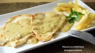 POLLO EN SALSA DE MOSTAZA  Fácil y rápido [upl. by Ahtiekahs]