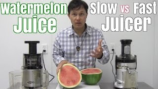 Slow vs Fast Watermelon Juice Which is Best Omega VSJ vs OMG [upl. by Adnahsat]